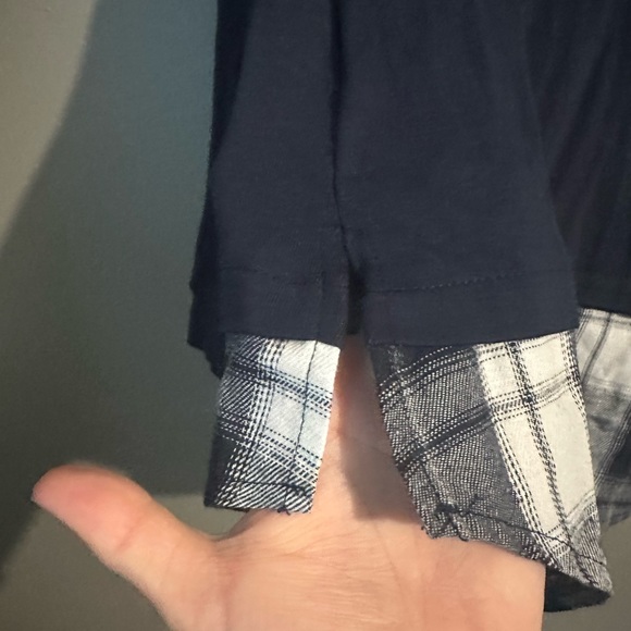 NWT flannel trimmed hooded top - Picture 7 of 7